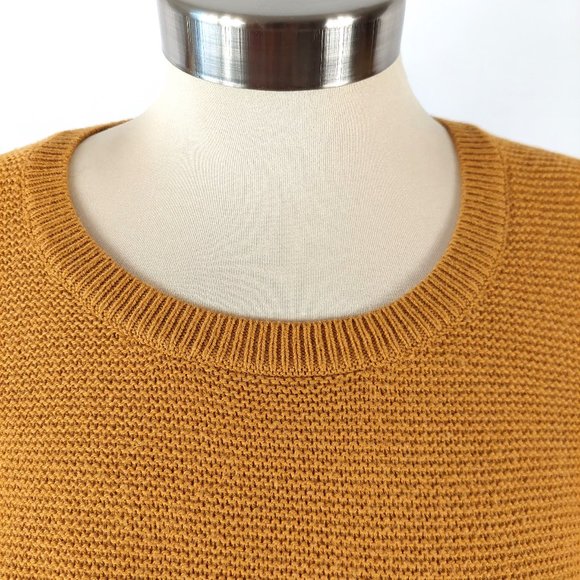 Madewell Riverside Mustard Textured Crewneck Sweater - Picture 3 of 15